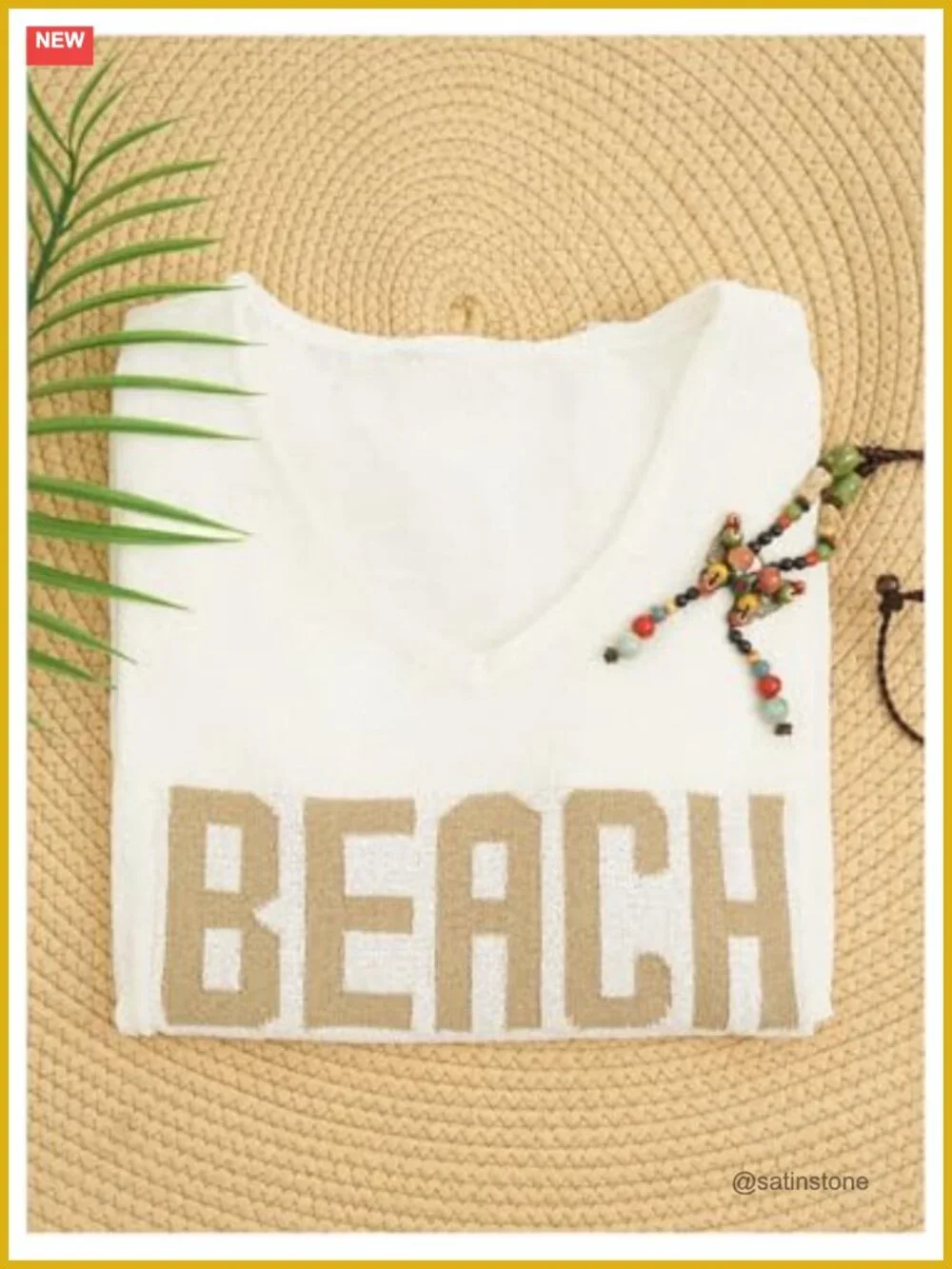Long Sleeve V Neck Knit Crochet Cover Up Beach Sweater